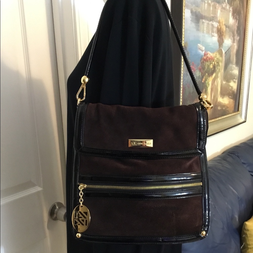 Anne Klein genuine leather bag11”/11”/3” str.22”